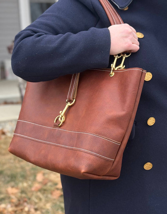 Medium Leather Metro Bag - Tori T Designs