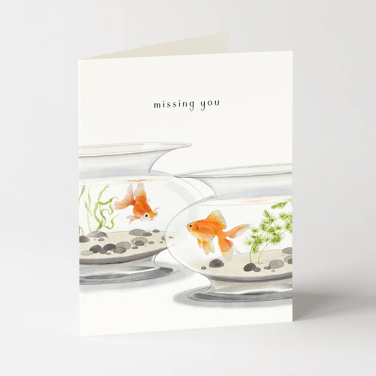 Fish Bowls - Love & Friendship Greeting Card - Missing You