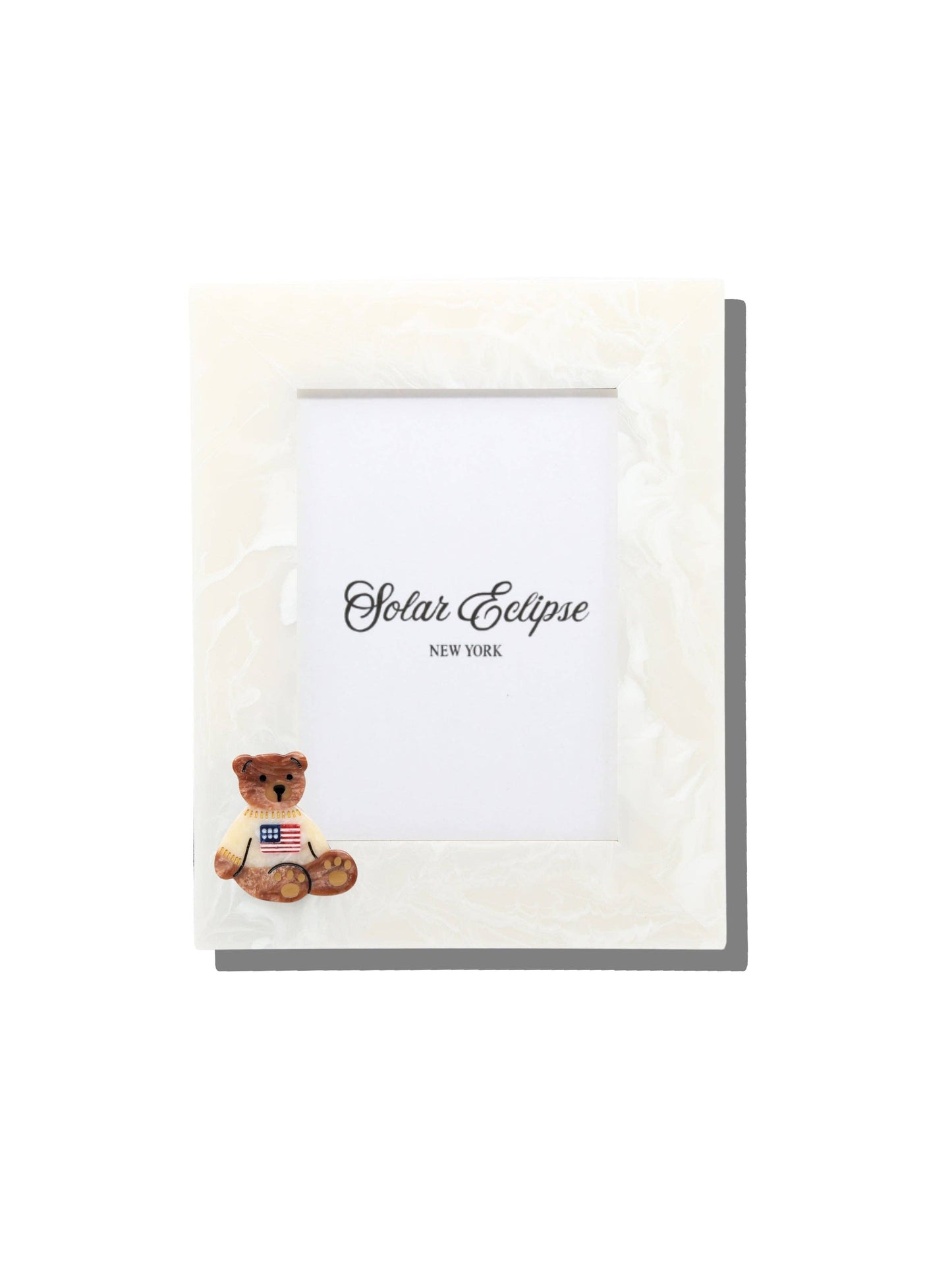 Hand-painted Americana Teddy Picture Frame