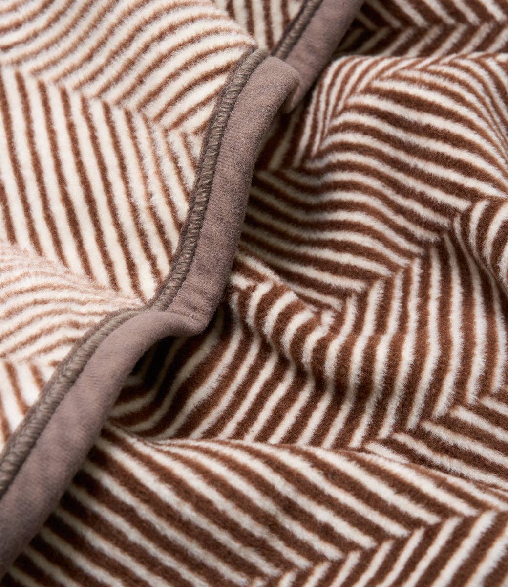 Harborview Herringbone Chocolate Blanket - Chappywrap