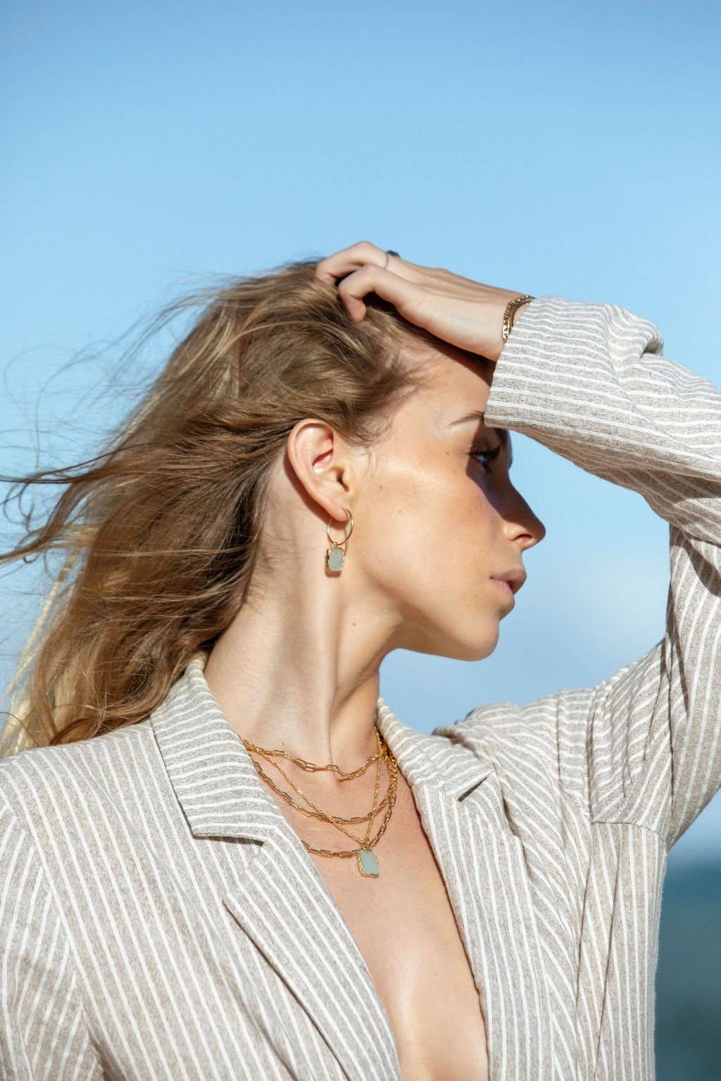 Gold Filled Paperclip Link Chain Necklace - 18 in
