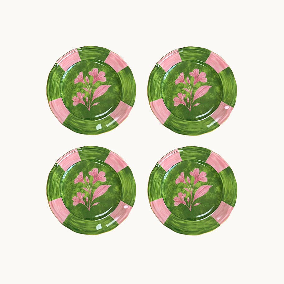Josephine Green Dessert Plates (set of 4)