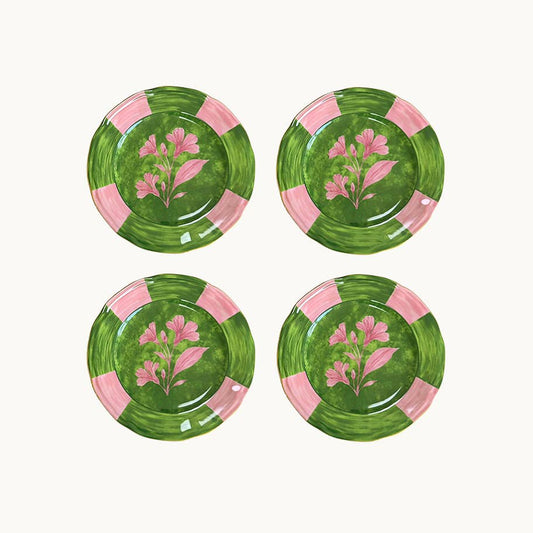 Josephine Green Dessert Plates (set of 4)