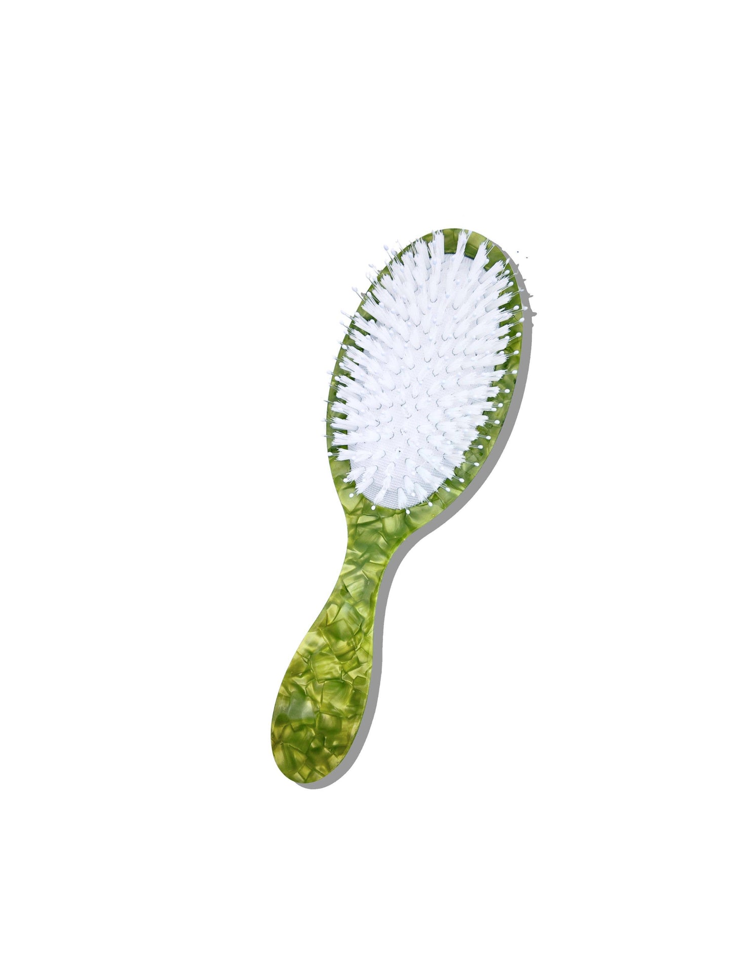 Hand-painted Butterfly Hair Brush Green - Solar Eclipse