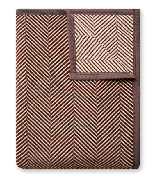 Harborview Herringbone Chocolate Blanket - Chappywrap
