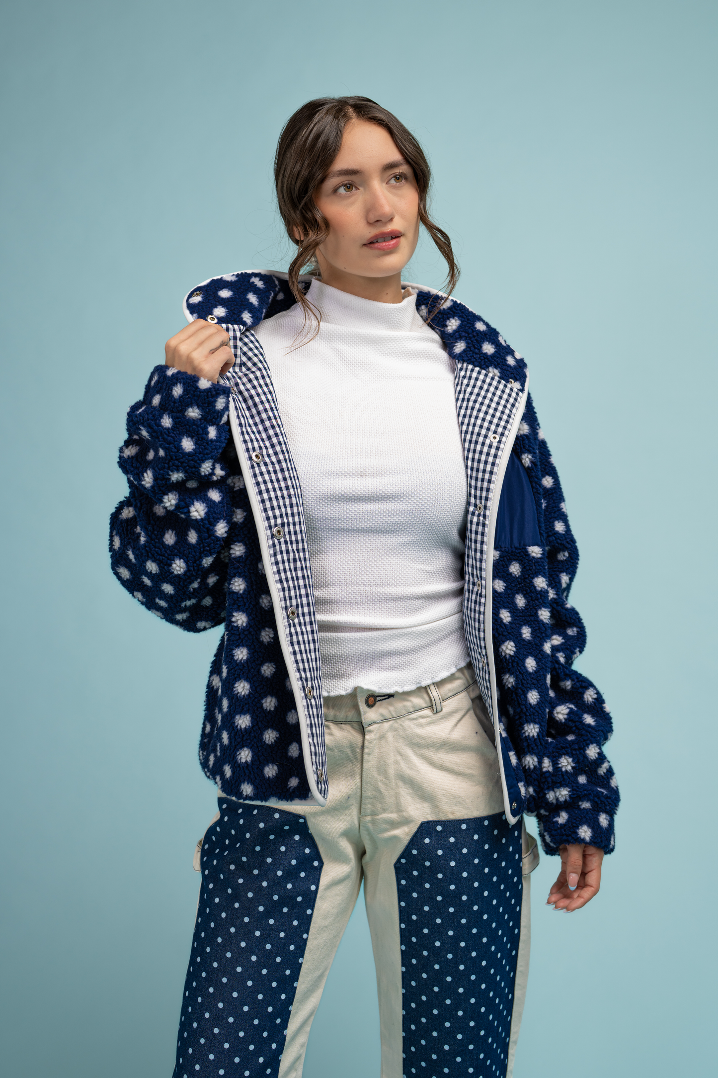 Teton Jacket - Navy Dot - Midnight Lunch