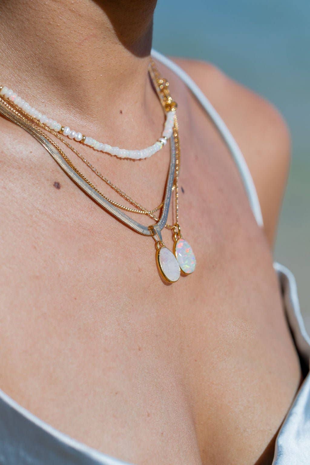 Basic Gold Box Chain Necklace - 18 in