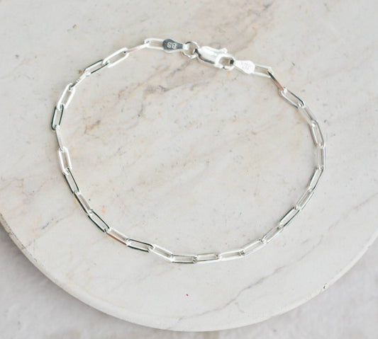 Sterling Silver Paperclip Bracelet