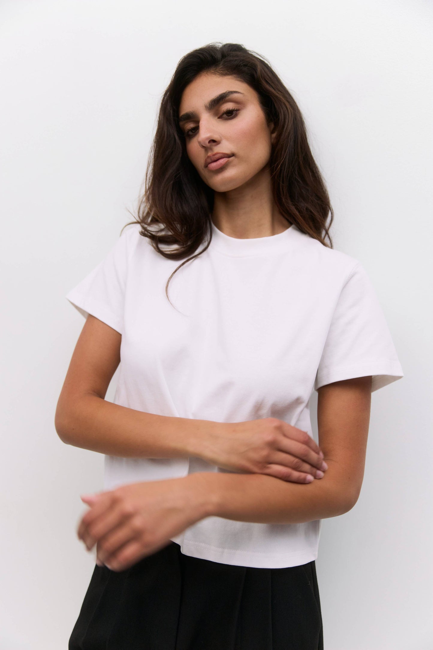 The Lanie Top Women's Heavyweight Cotton T-Shirt - White