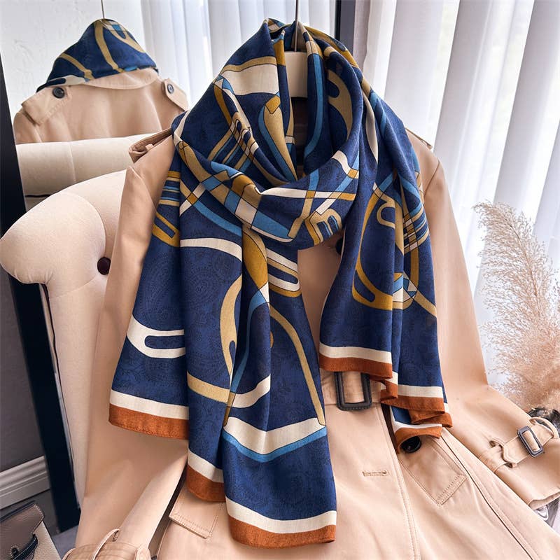 Navy Scarf Midnight Stirrup