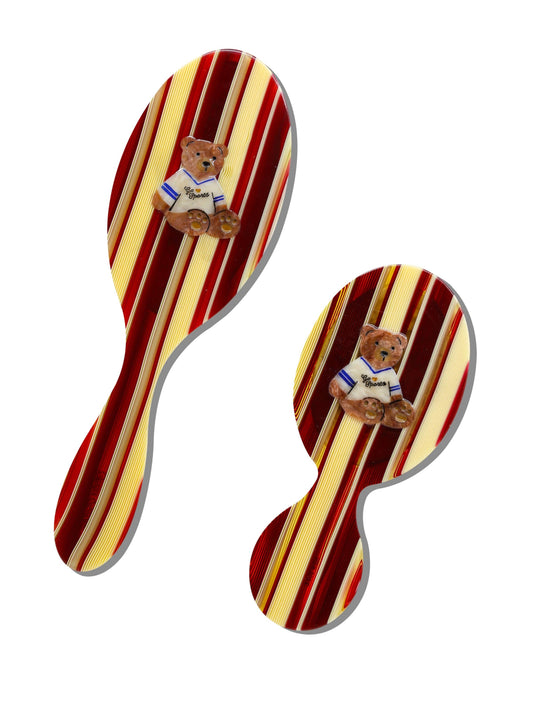Hand-painted Go Sports Hair Teddy Brush