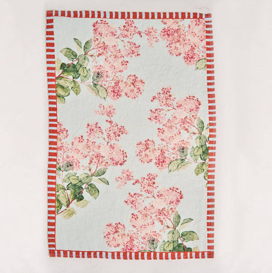 Linen Tea Towel - Hydrangea Sky