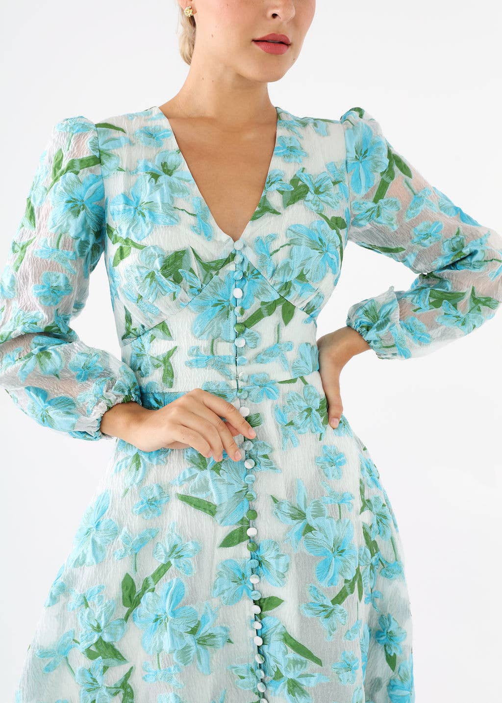 Brooke Gown Tropical Organza - Abbey Glass