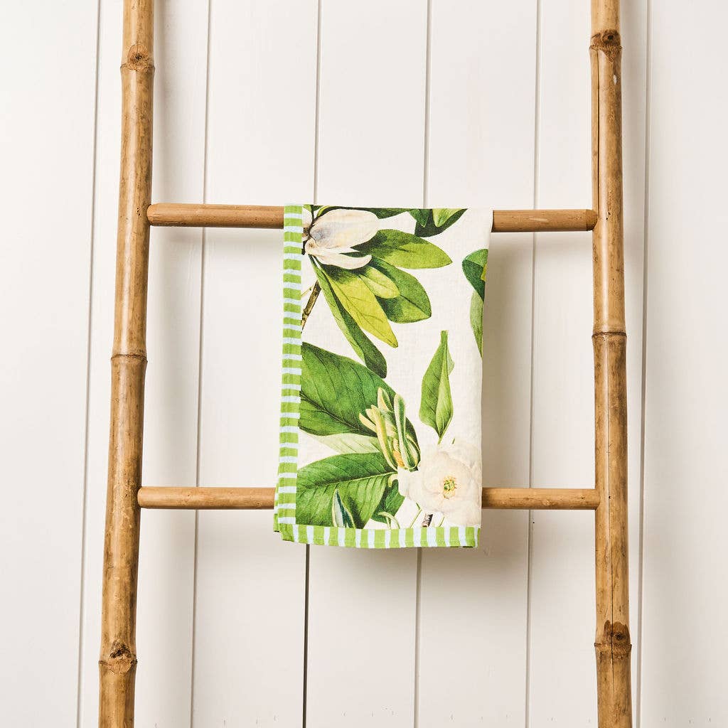 Linen Tea Towel - Magnolia White