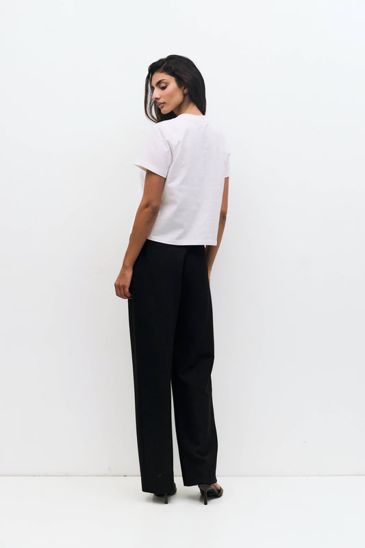 The Lanie Top Women's Heavyweight Cotton T-Shirt - White