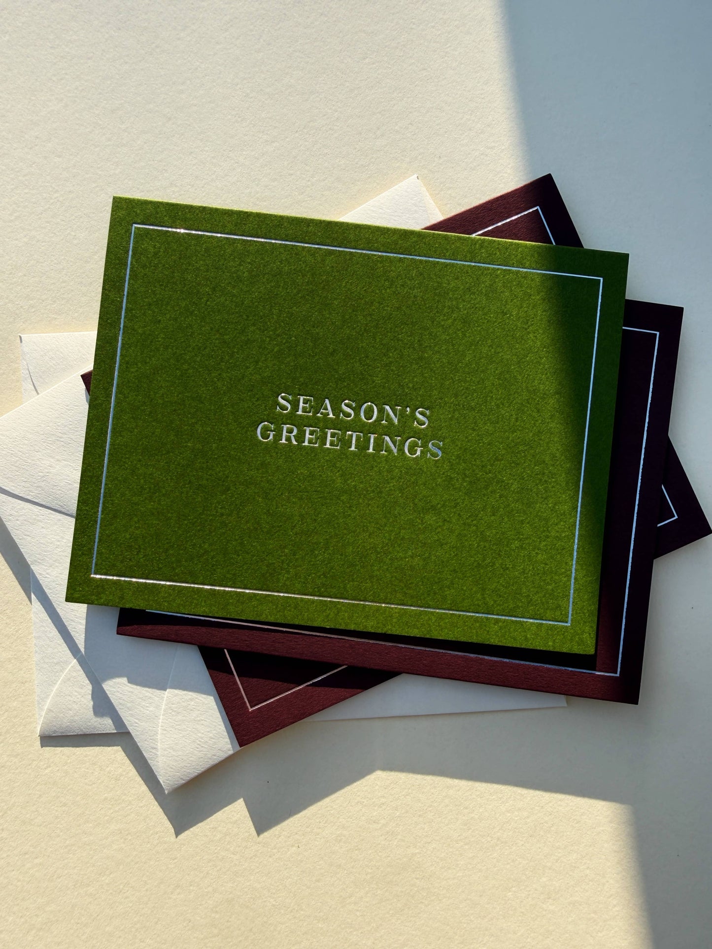 Season's Greetings Greeting Card - Mulberry