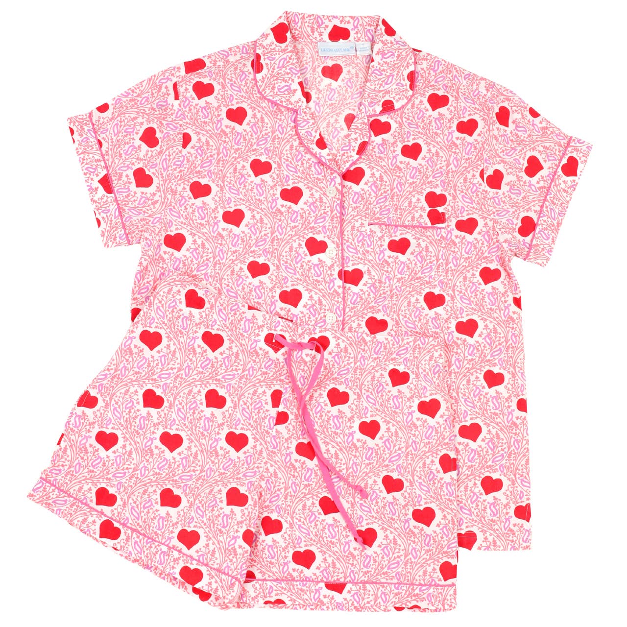 Lotta Love Short Sleeve Shorty Pajamas - Needham Lane