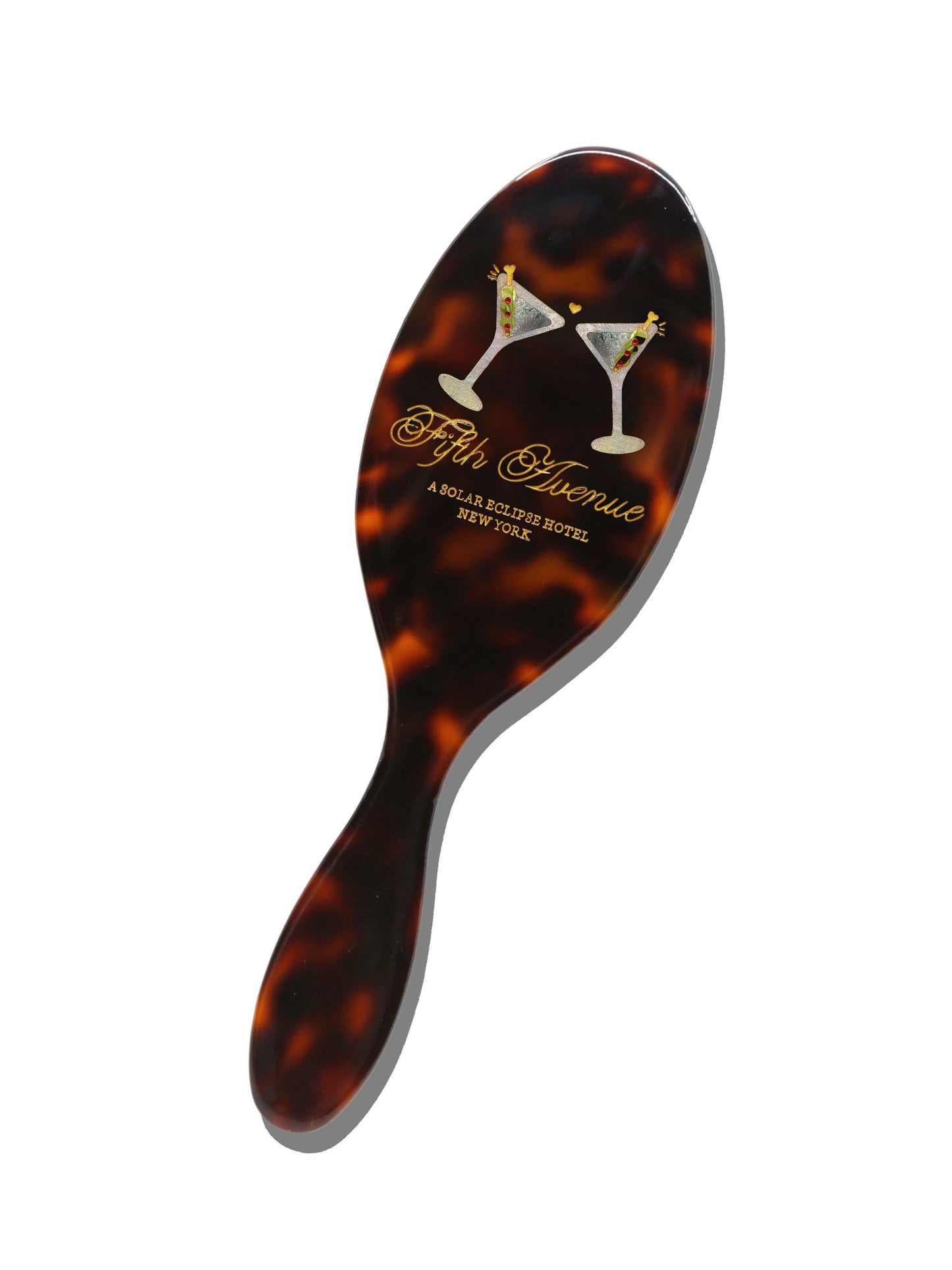Hand-painted Martini Hair Brush