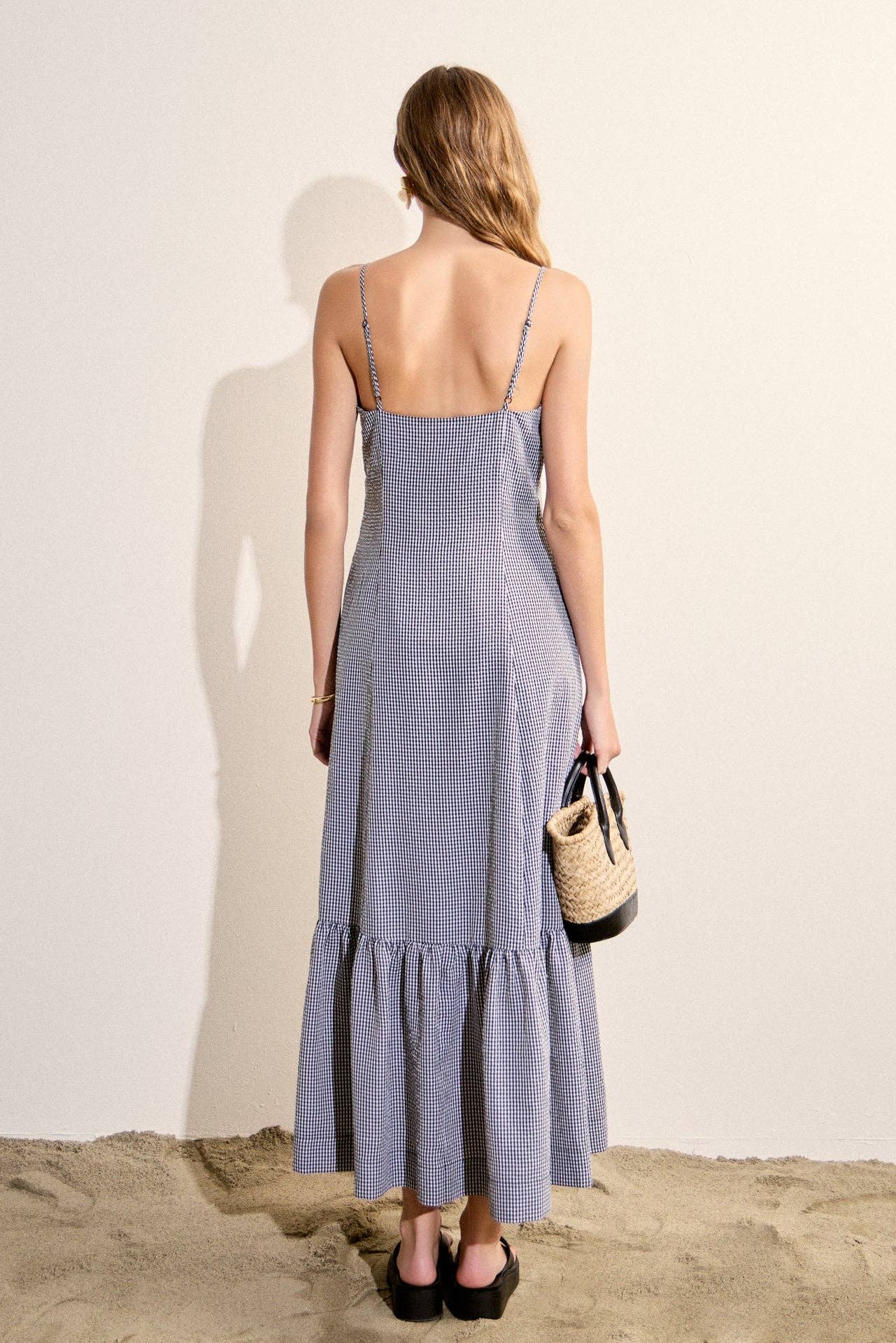 Gingham Maxi Dress - English Factory