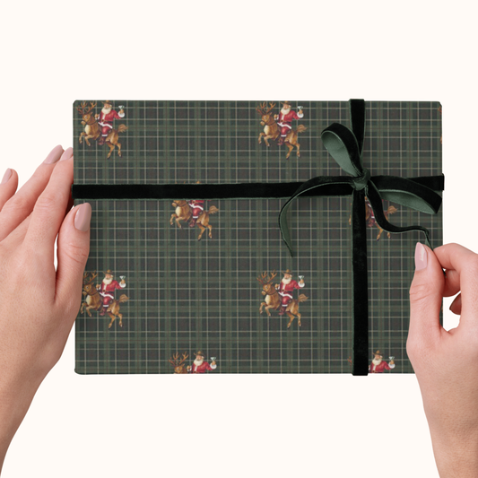 Santa Martini Wrapping Paper