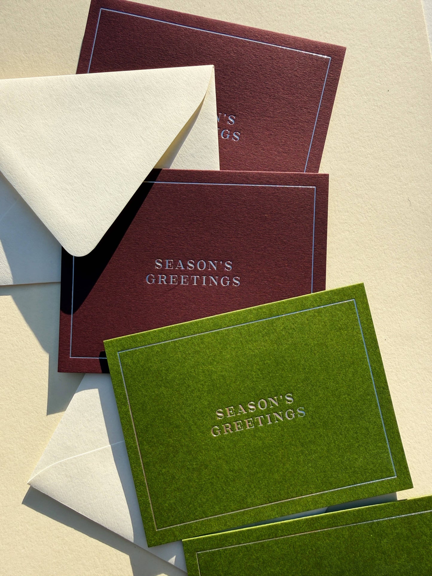 Season's Greetings Greeting Card - Mulberry