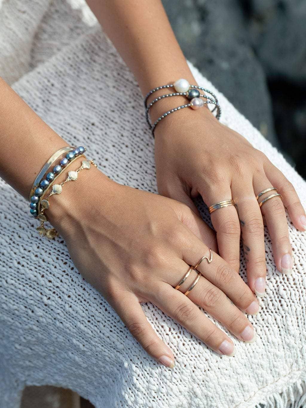 Gold Filled Seashell Chain Bracelet