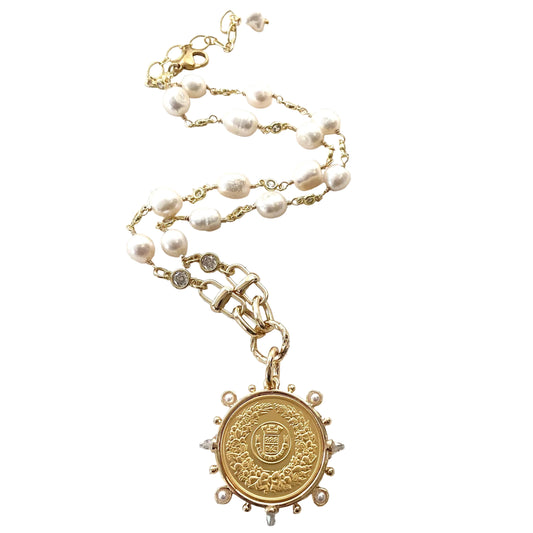 Pearl Coin Necklace