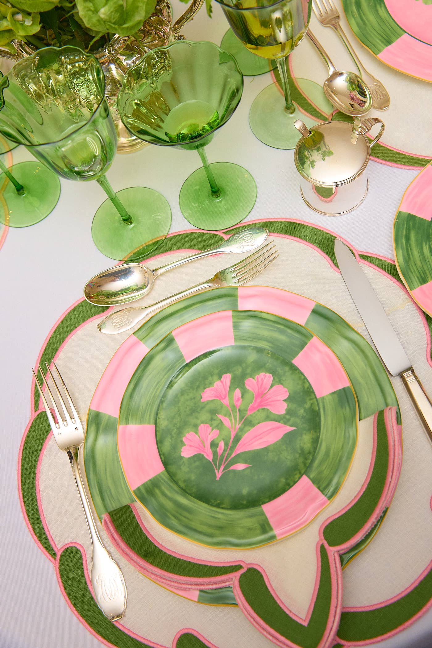 Josephine Green Dessert Plates (set of 4)