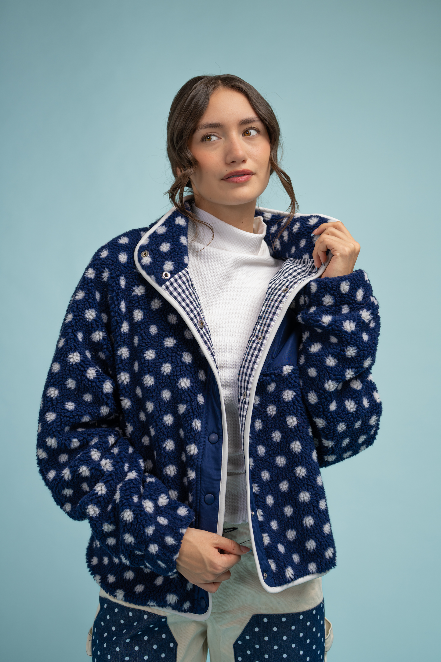 Teton Jacket - Navy Dot - Midnight Lunch