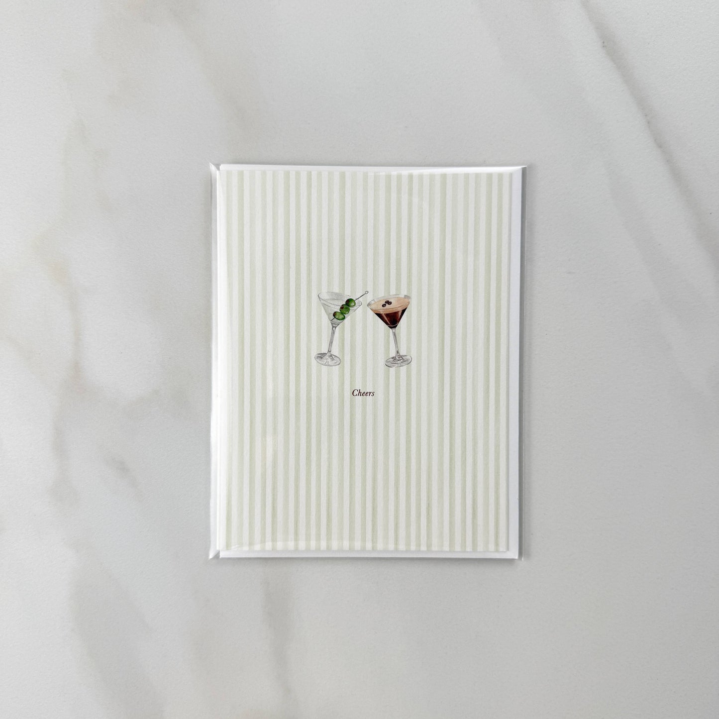 "Cheers" Martini Greeting Card