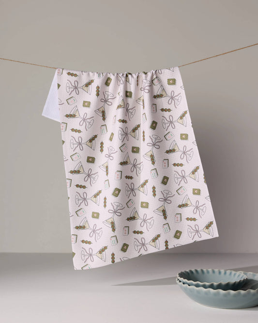 Martini Tiles Tea Towel - Mahjong