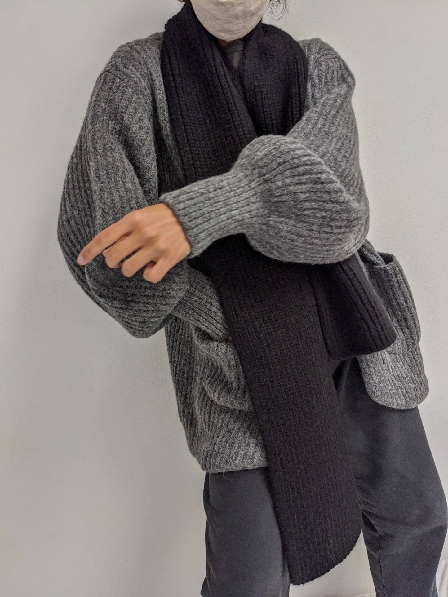 CeCe Knitted Alpaca Scarf - Oat