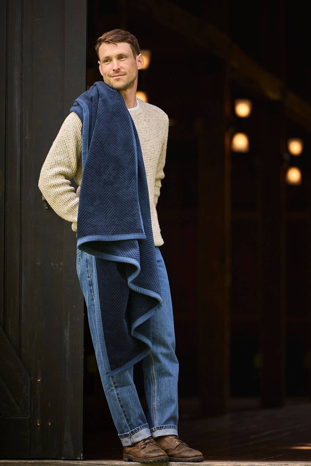 Harborview Herringbone Deep Sea Blanket - Chappywrap