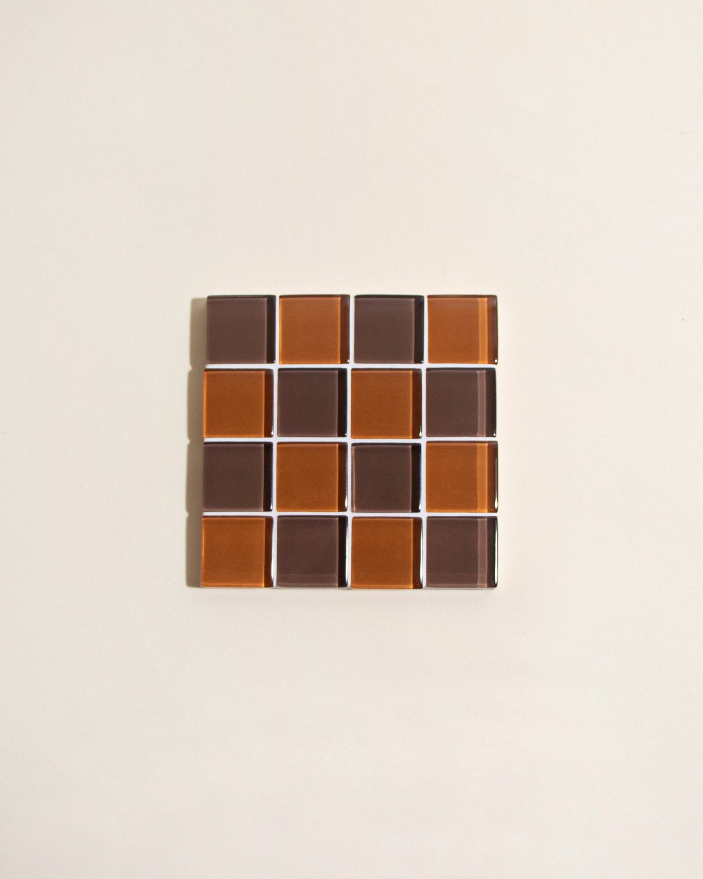 Glass Tile Coaster - Salted Caramel Dark Chocolate
