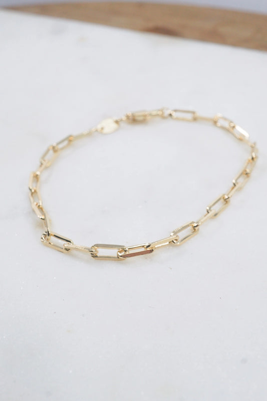 Paperclip Gold Filled Bracelet - JoeLuc