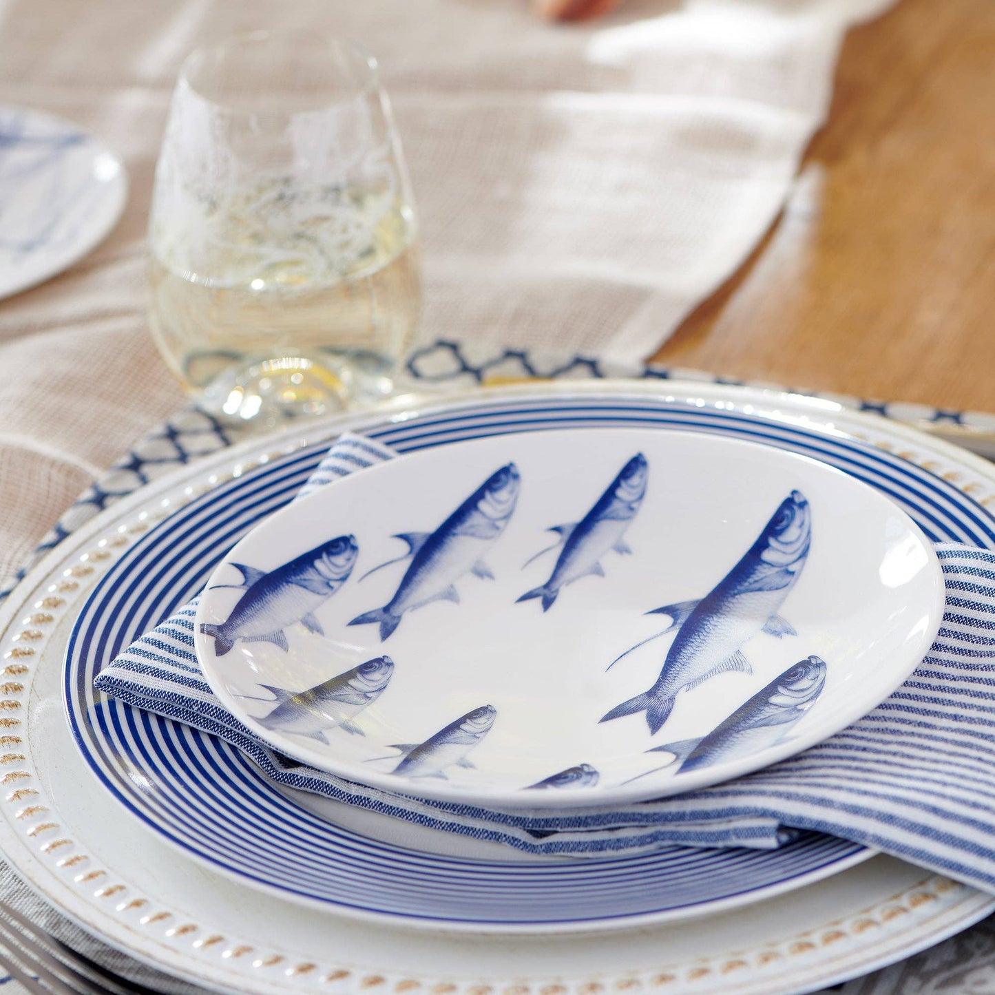School of Fish Coupe Salad Plate - Single