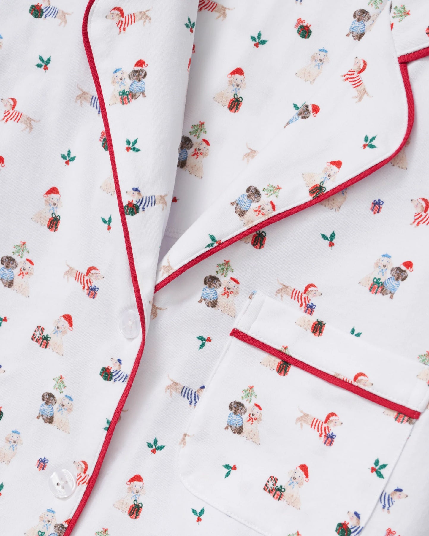 Women's Pima Pajama Set in Woof de Noël - Petite Plume