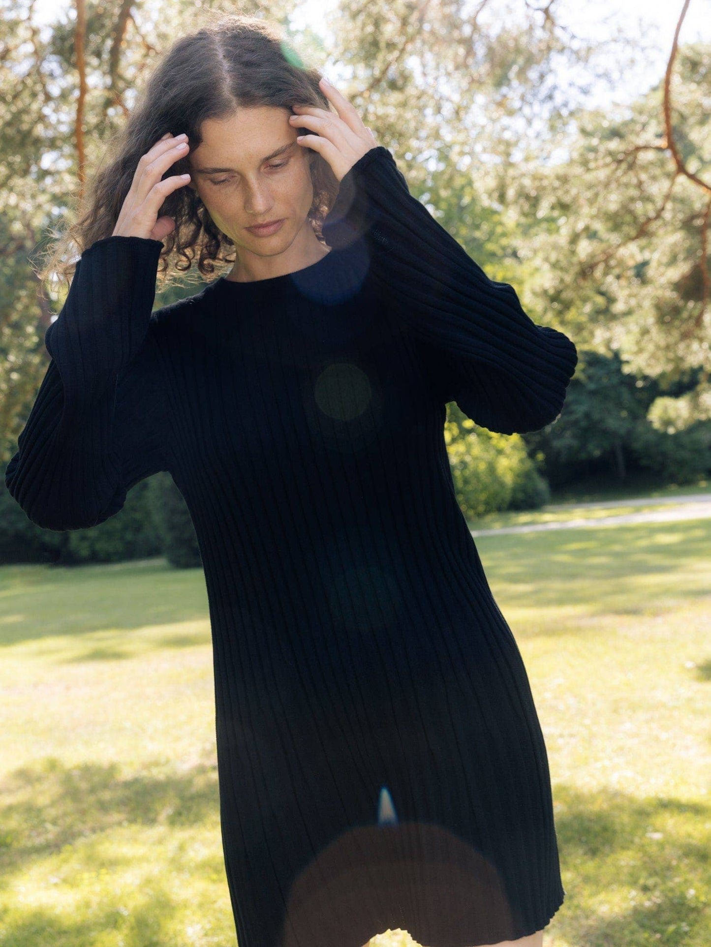Aušra Black Cotton Mini Dress - Knotty Ones