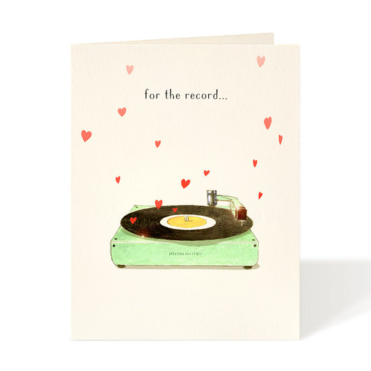 For the Record Player - Love & Friendship Greeting Card - Felix Doolittle