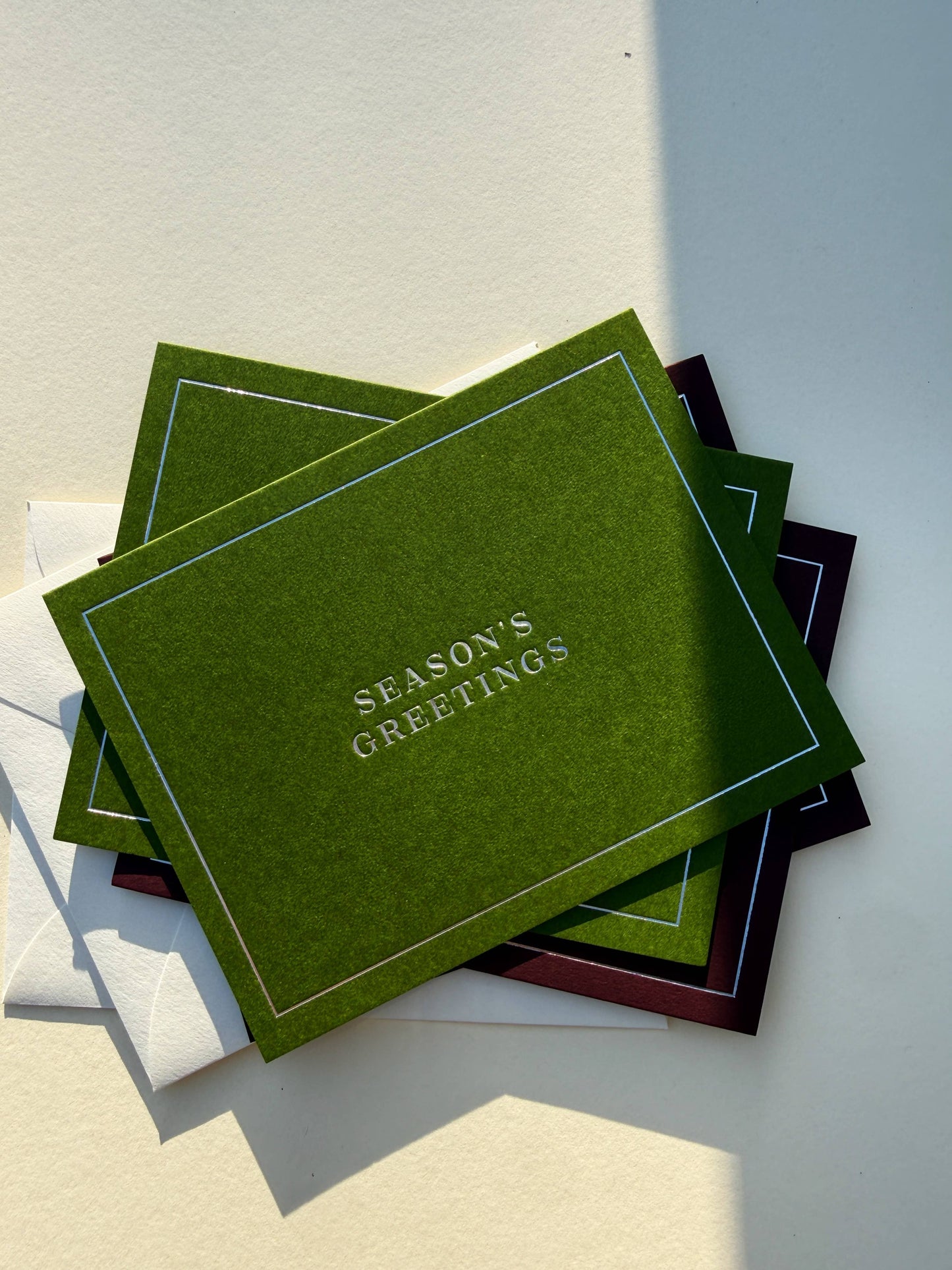 Season's Greetings Greeting Card - Mulberry