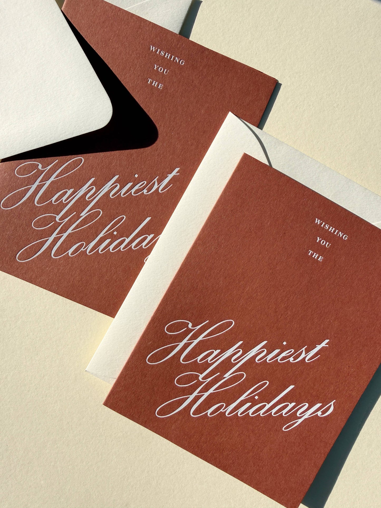 Happiest Holidays Greeting Card - Cream