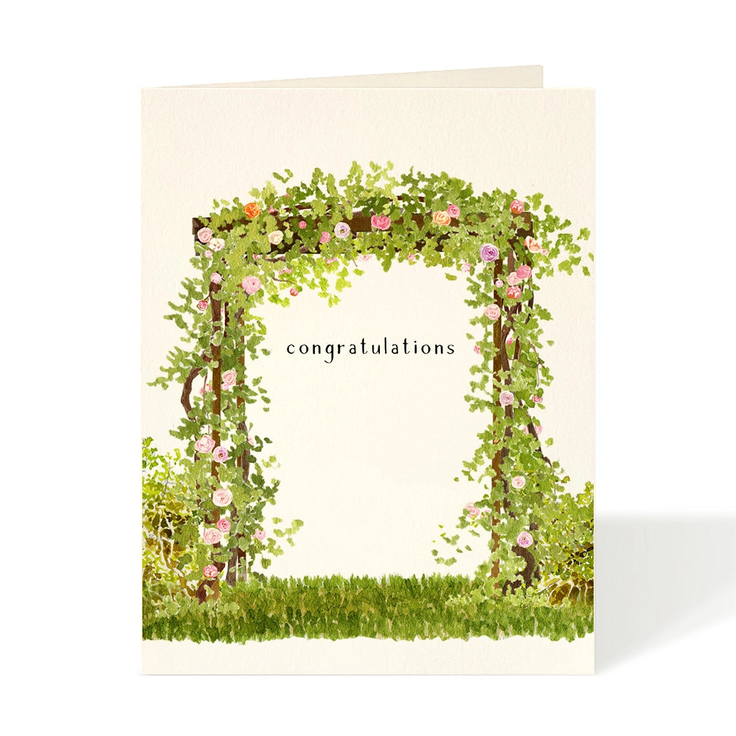 Rose Arbor Congratulations Wedding Greeting Card - Felix Doolittle