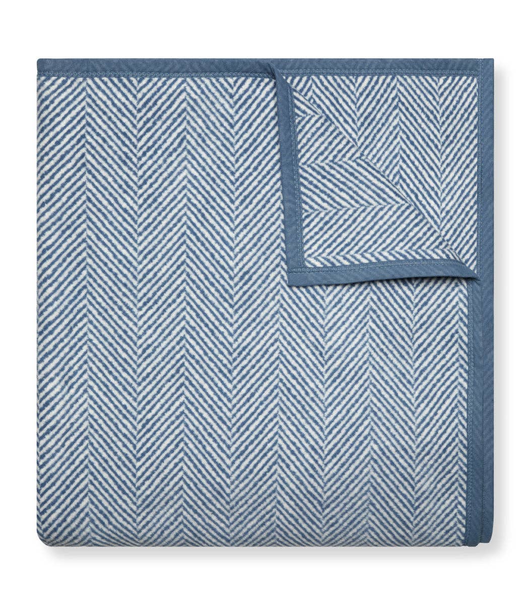 Harborview Herringbone Cornflower Blanket - Chappywrap