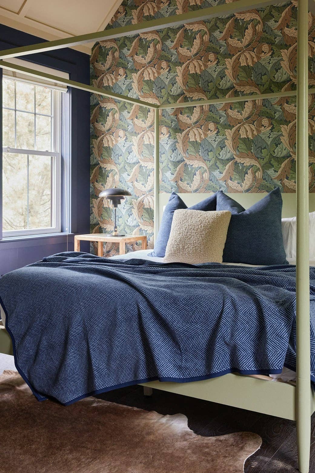 Harborview Herringbone Navy Blanket - Midi