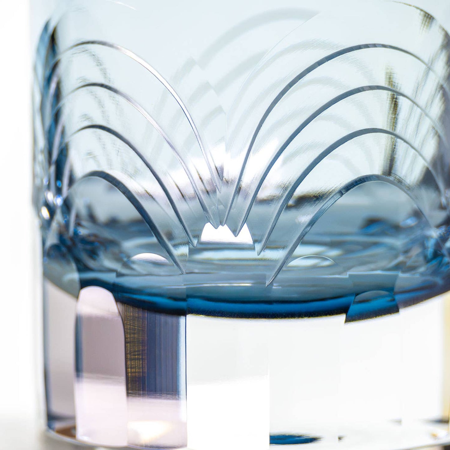 Cascades Blue Rocks Glass 7oz – Engraved Whiskey Glass - Set of 4