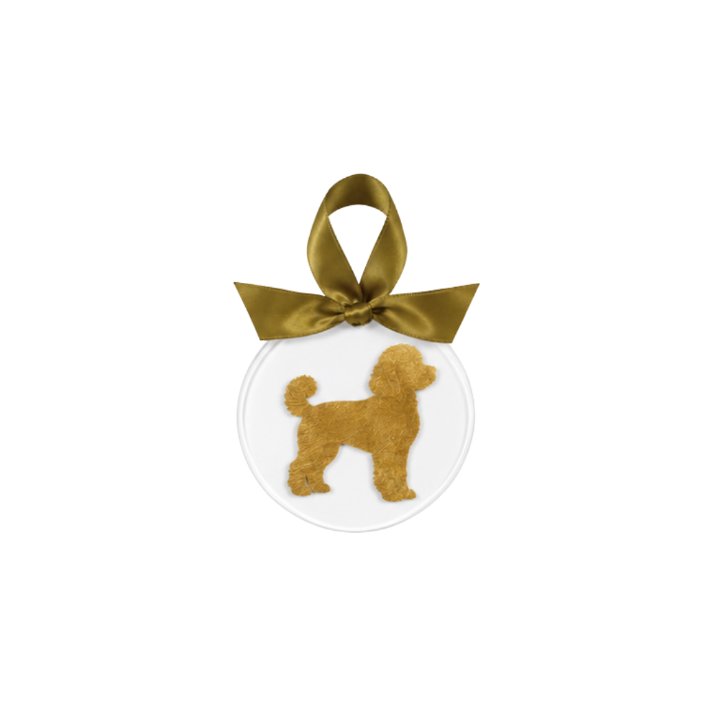 Gold Leaf Dog Breed Acrylic Ornament - Bulldog