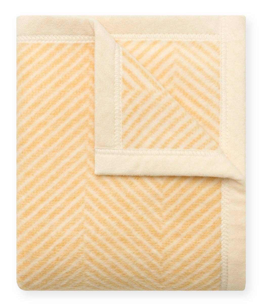 Harborview Herringbone Butter Yellow Mini Blanket - Chappywrap