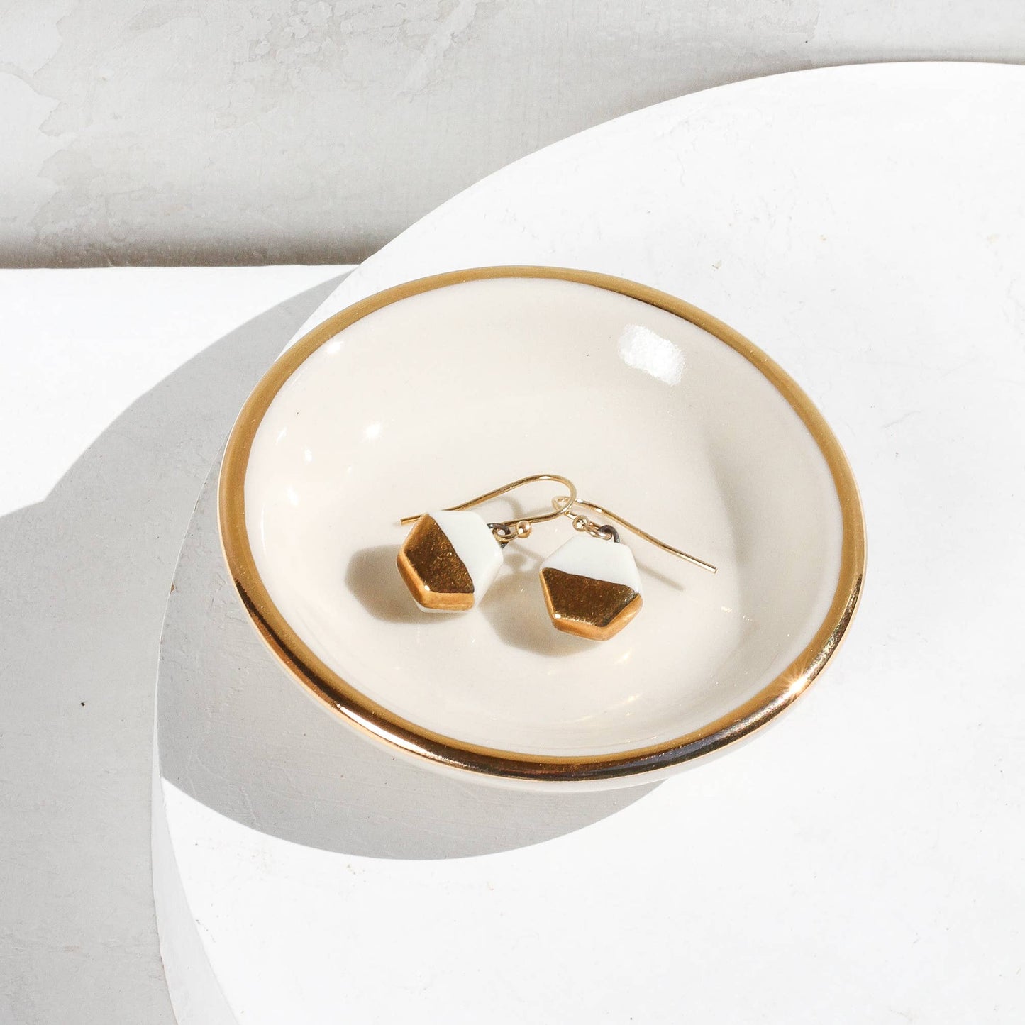 Ring Dish Handmade Pottery with Gold