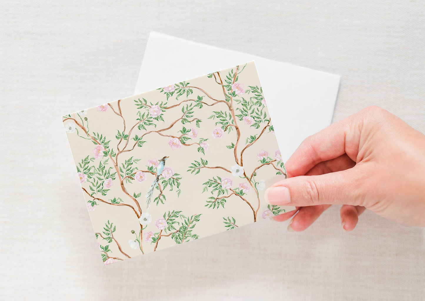 Blush Chinoiserie Notecards -  Set of 8