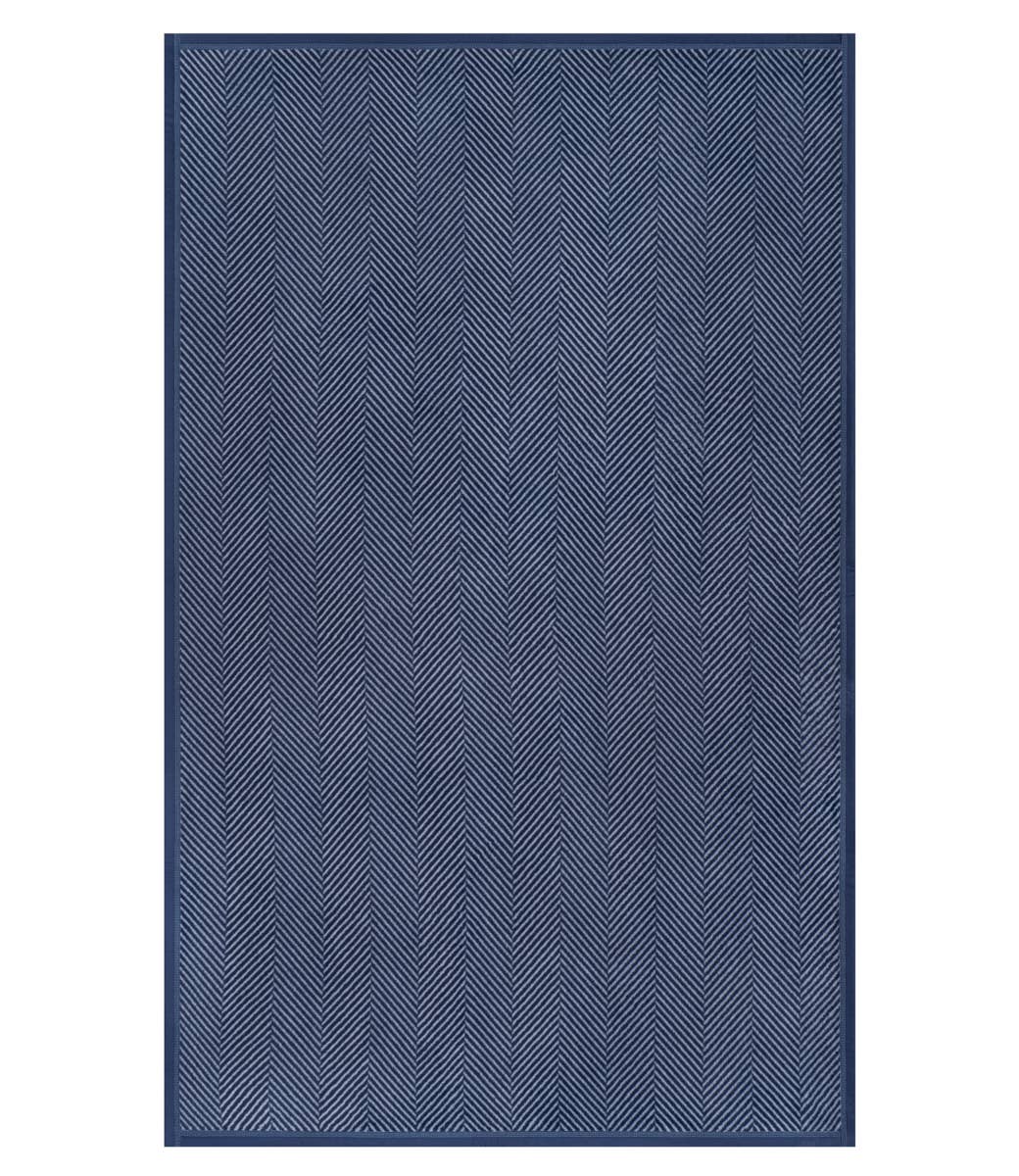 Harborview Herringbone Navy Blanket - Midi